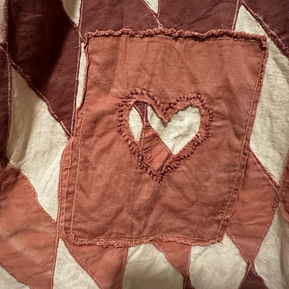 Magnolia Pearl O’Leary Quilt-work Reversible Patchwork Heart Duster - Picture 3 of 15